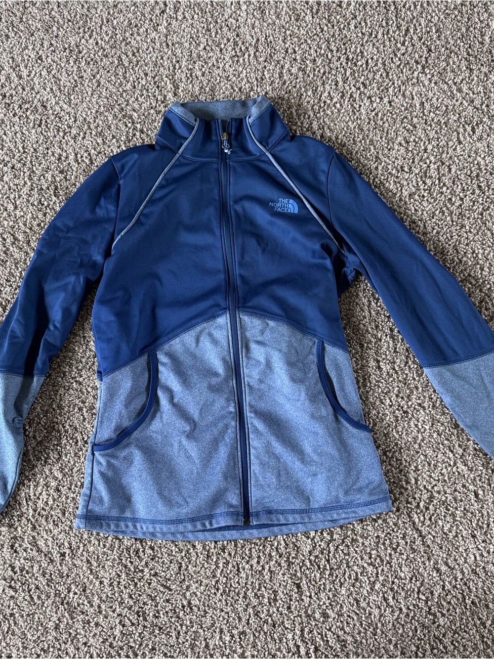 The North Face Women's Navy and Heather Blue Full-Zip Jacket